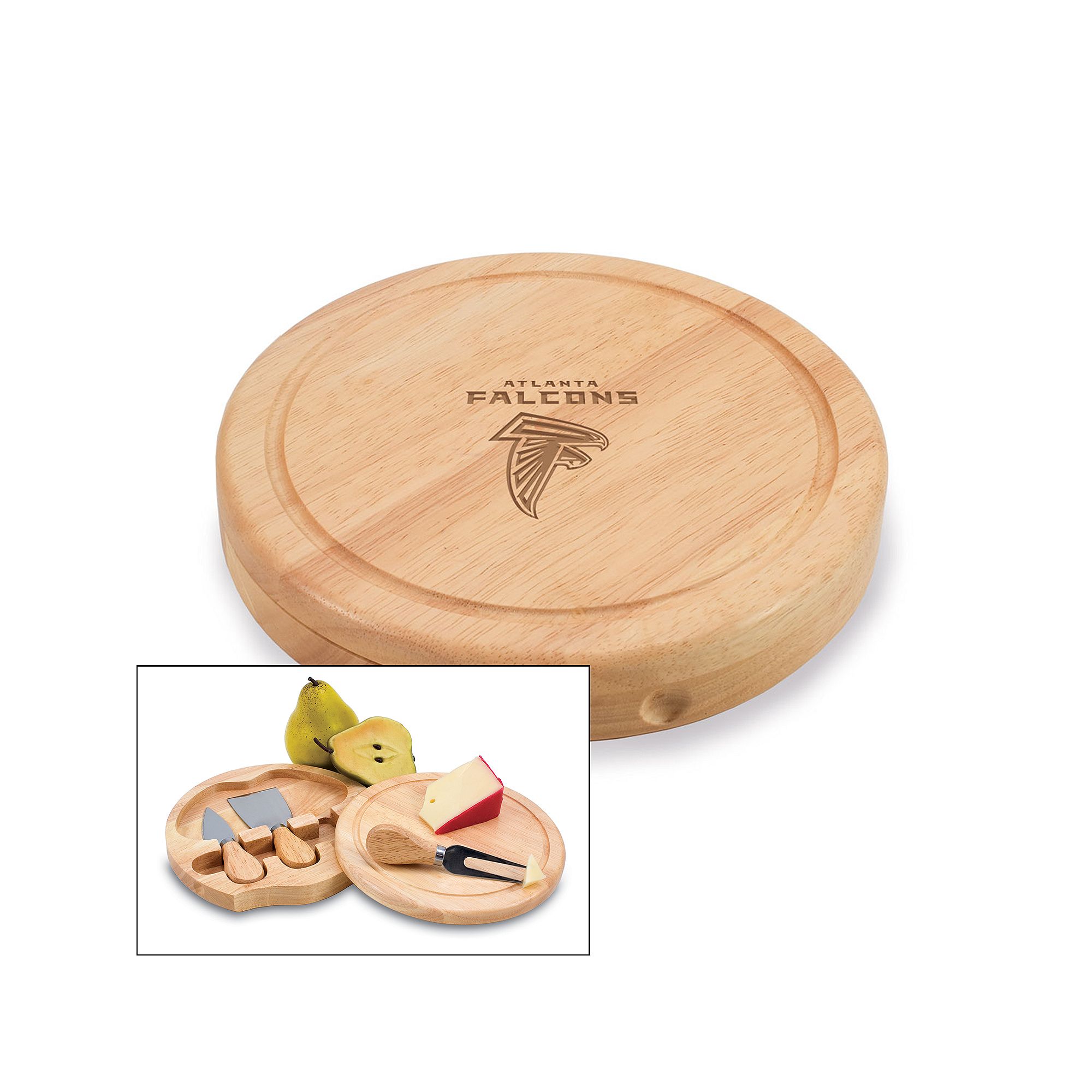 Picnic Time Atlanta Falcons Brie Cheese Board Set