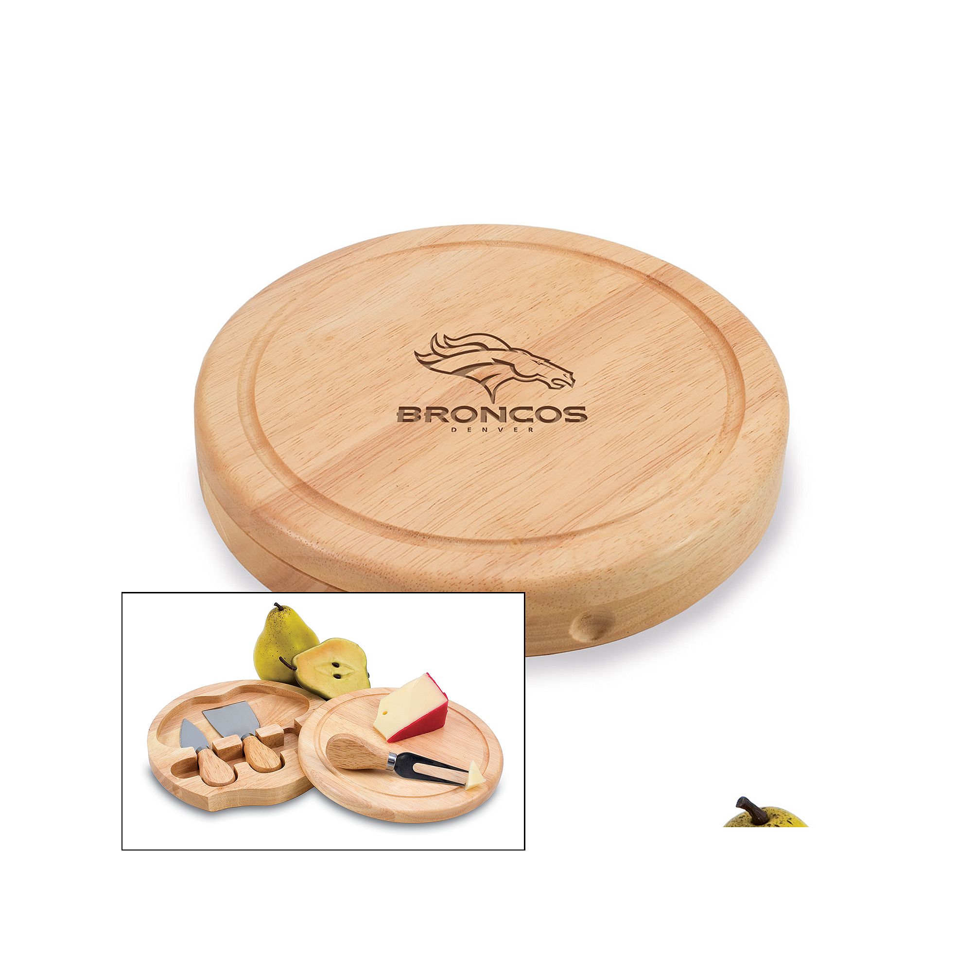 Picnic Time Denver Broncos Brie Cheese Board Set