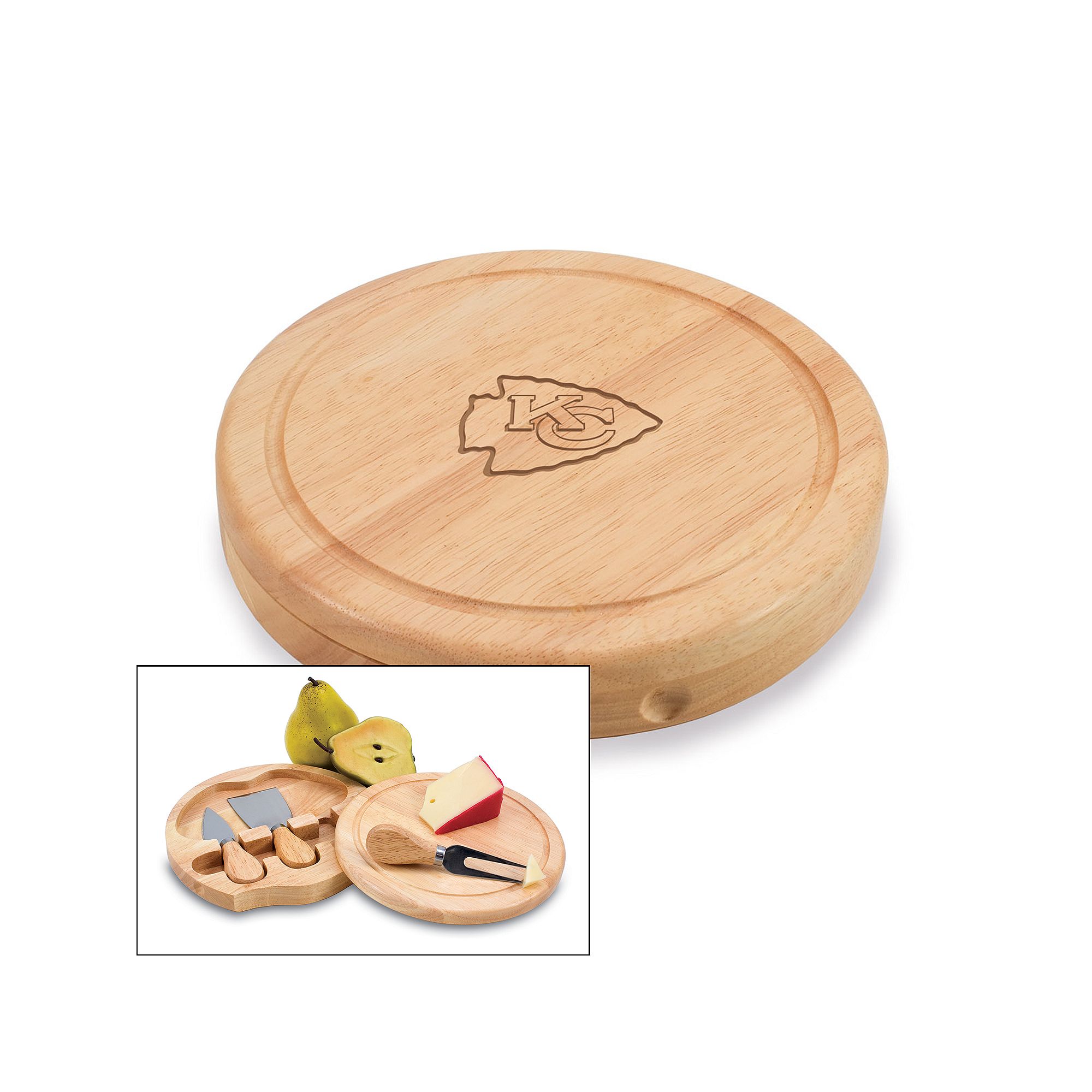 Picnic Time Kansas City Chiefs Brie Cheese Board Set