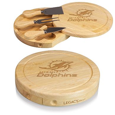 Picnic Time Miami Dolphins Brie Cheese Board Set
