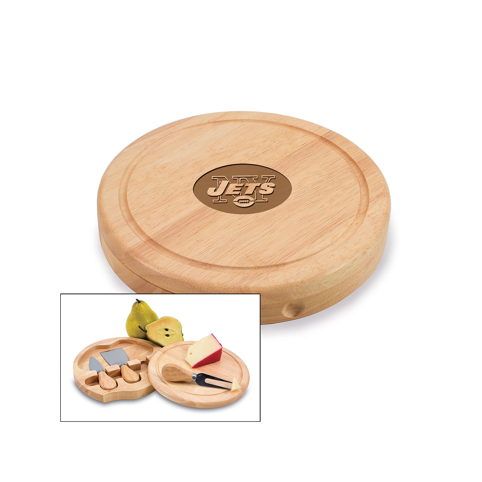 Picnic Time New York Jets Brie Cheese Board Set