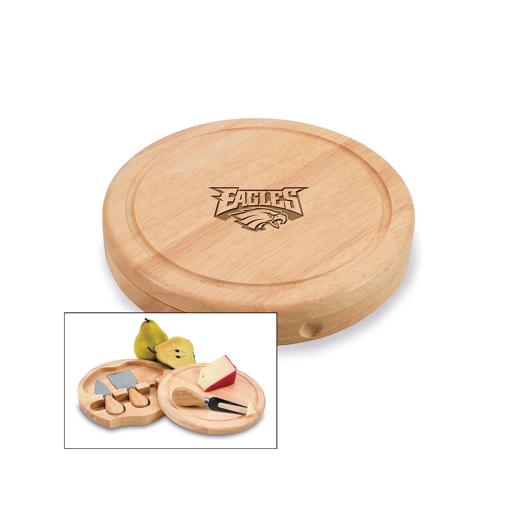 Picnic Time Philadelphia Eagles Brie Cheese Board Set