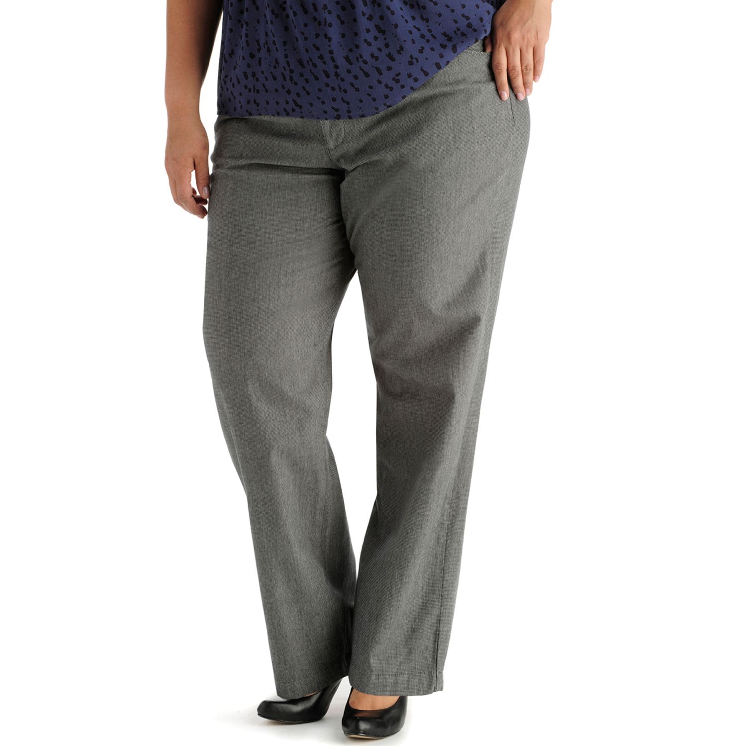 lee relaxed fit pants plus size