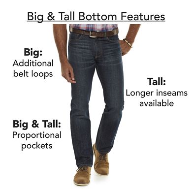 Big & Tall Lee® Loose-Fit Comfort Waist Straight-Leg Jeans