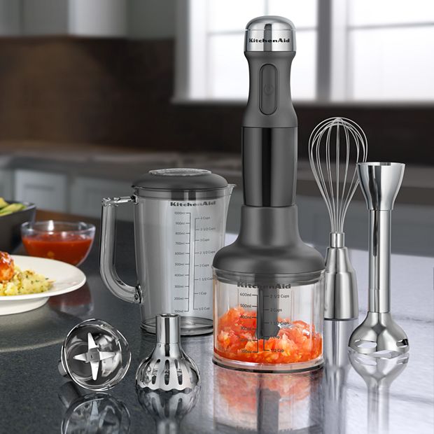 KitchenAid - Variable Speed Corded Hand Blender - Onyx Black