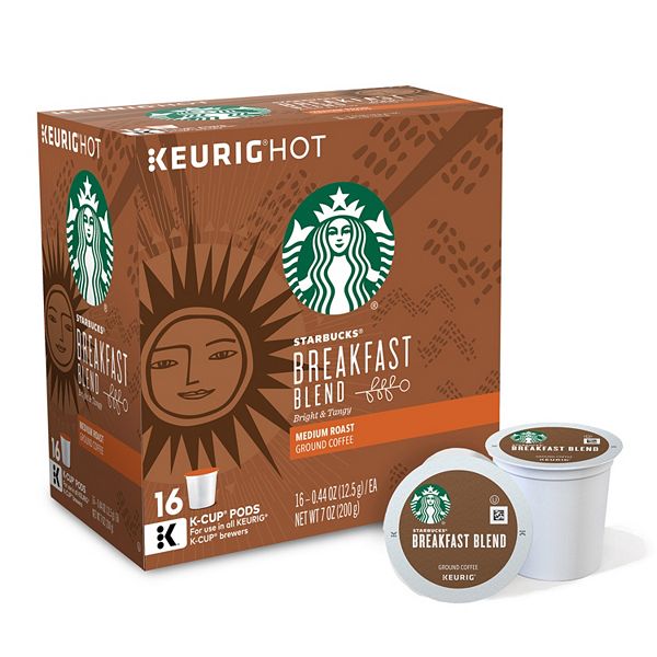 Starbucks Breakfast Blend Coffee Keurig K Cup Pods Medium Roast 