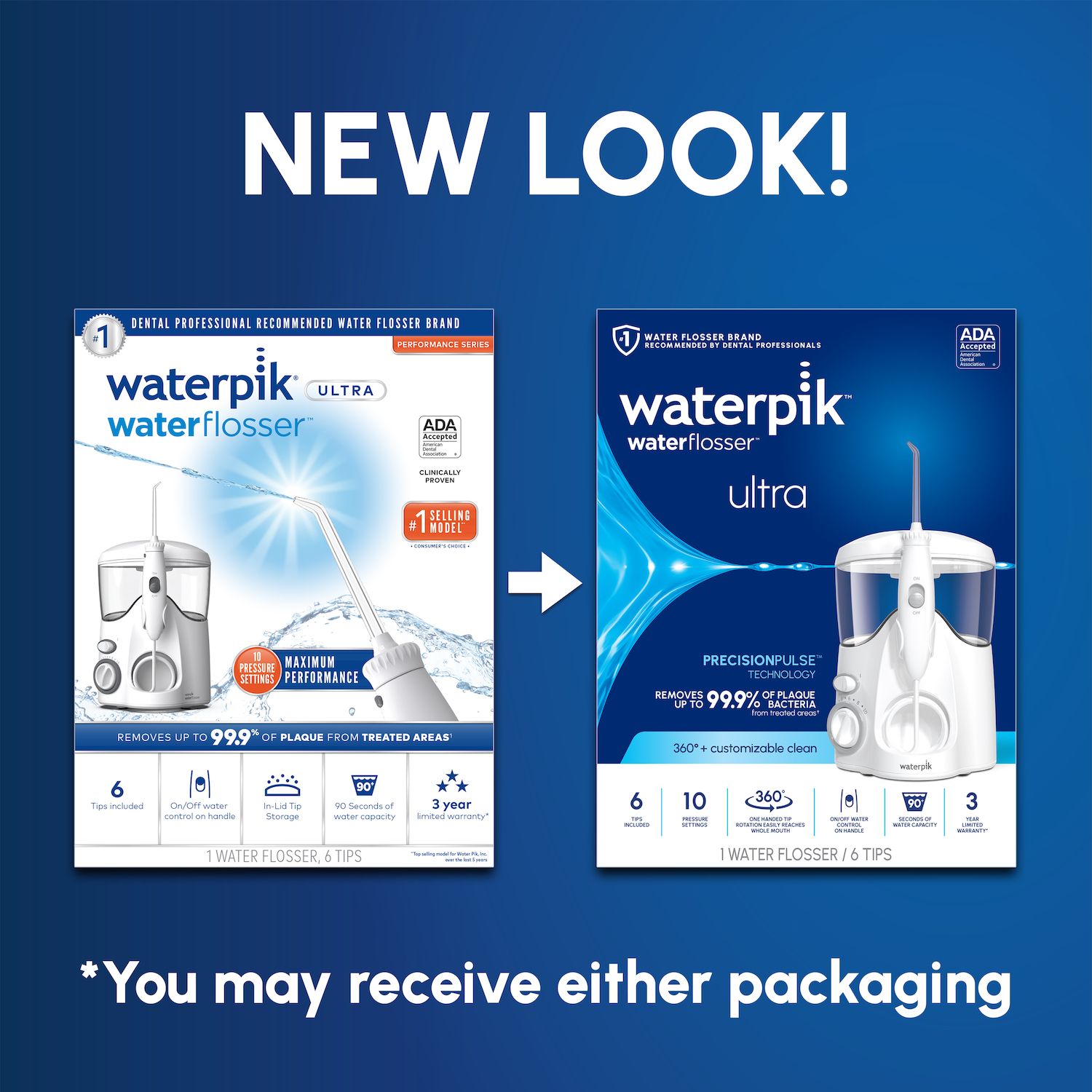 Waterpik Ultra Water Flosser with 10 Pressure Settings