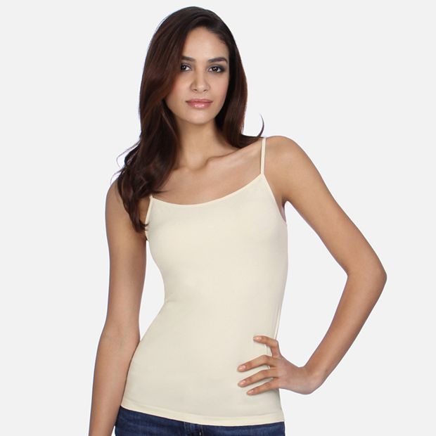 Womens Basic Seamless Camisole Slip Dress - Long Spaghetti Strap Nylon Cami  Plus Size - White : : Clothing, Shoes & Accessories