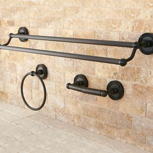 Kingston Brass Georgian 3-pc. Double Towel Bar Set