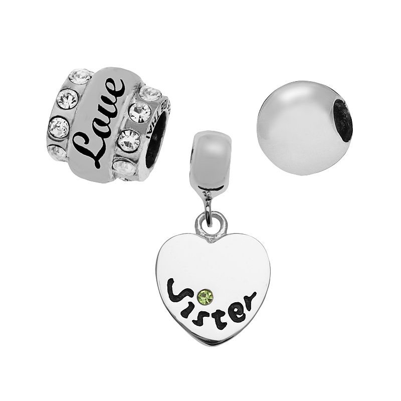 92297463 Individuality Beads Sterling Silver Sister Heart,  sku 92297463