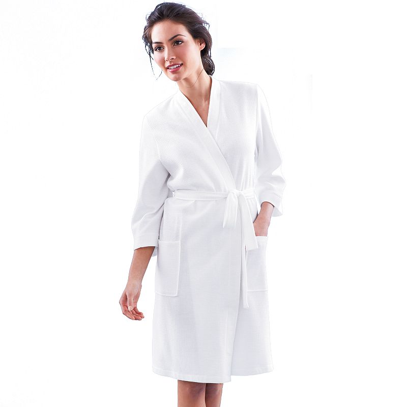 Women's Croft & Barrow® Waffle-Knit Kimono Robe