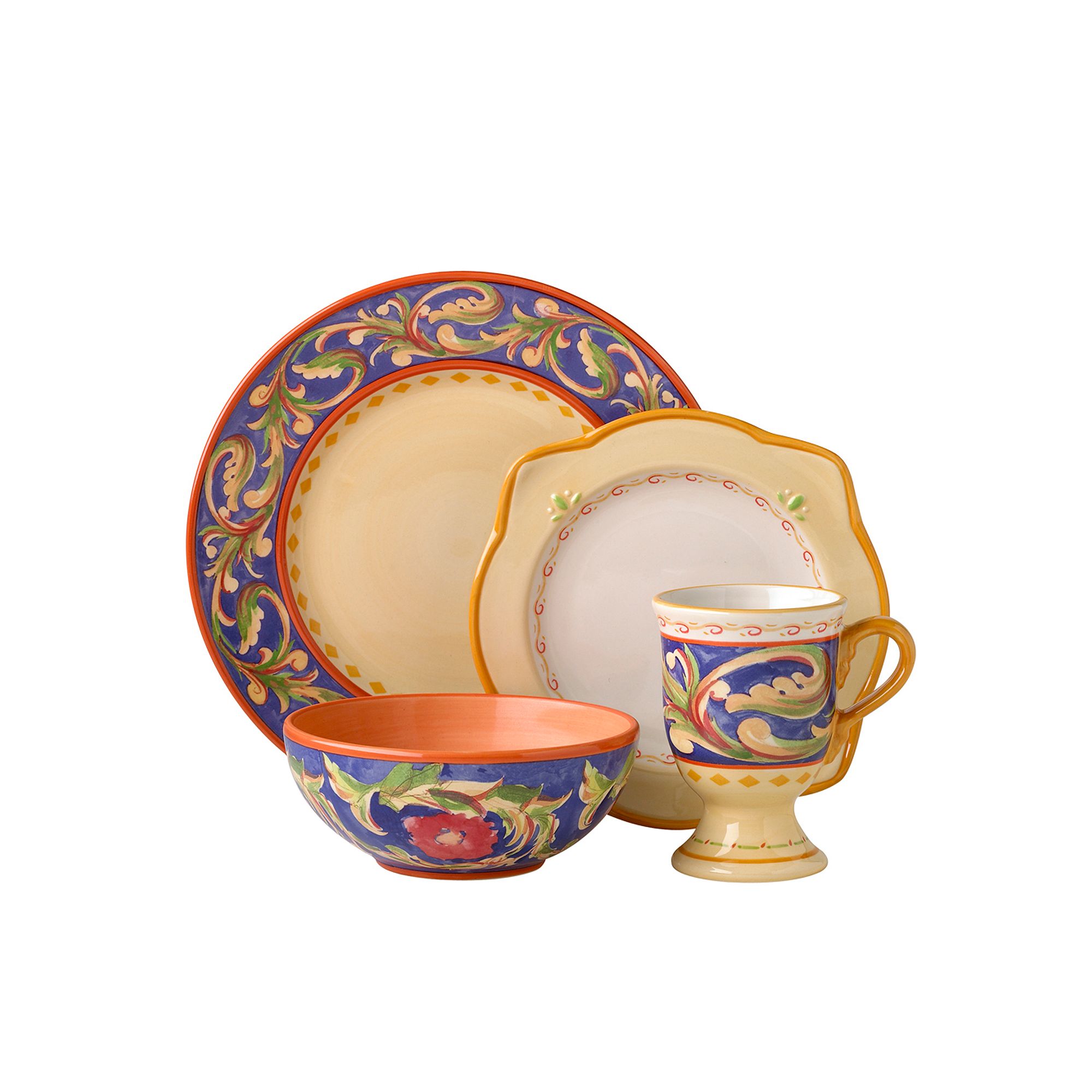 Pfaltzgraff Villa della Luna 16-pc. Dinnerware Set, Multicolor