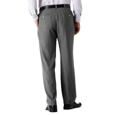 Big & Tall Haggar® eCLo™ Stria No-Iron Classic-Fit Flat-Front Dress Pants