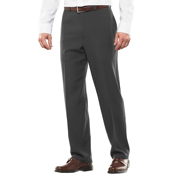 640 Haggar Select No-Iron Taupe Tobacco 40 X 30 Dress Pants Flat