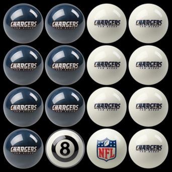 San Diego Chargers Home vs. Away 16 pc Billiard Ball Set