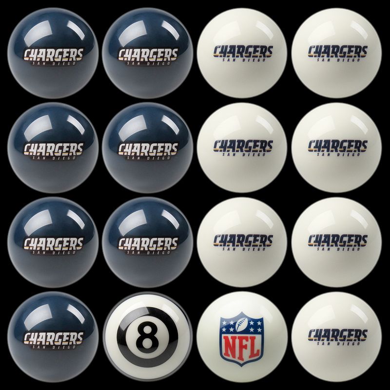 San Diego Chargers Home vs. Away 16-pc. Billiard Ball Set, Multicolor