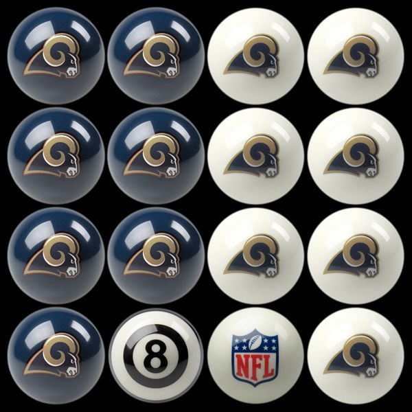 Los Angeles Rams Home vs. Away 16-pc. Billiard Ball Set