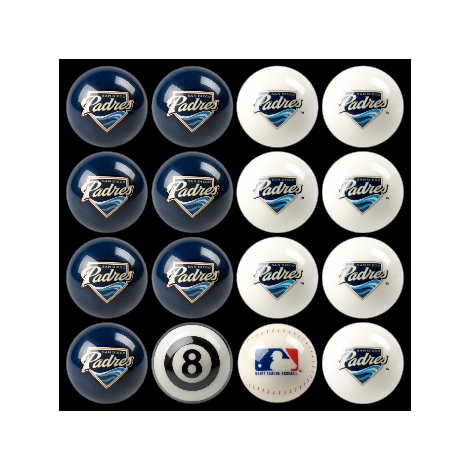 San Diego Padres Home vs. Away 16-pc. Billiard Ball Set, Multi