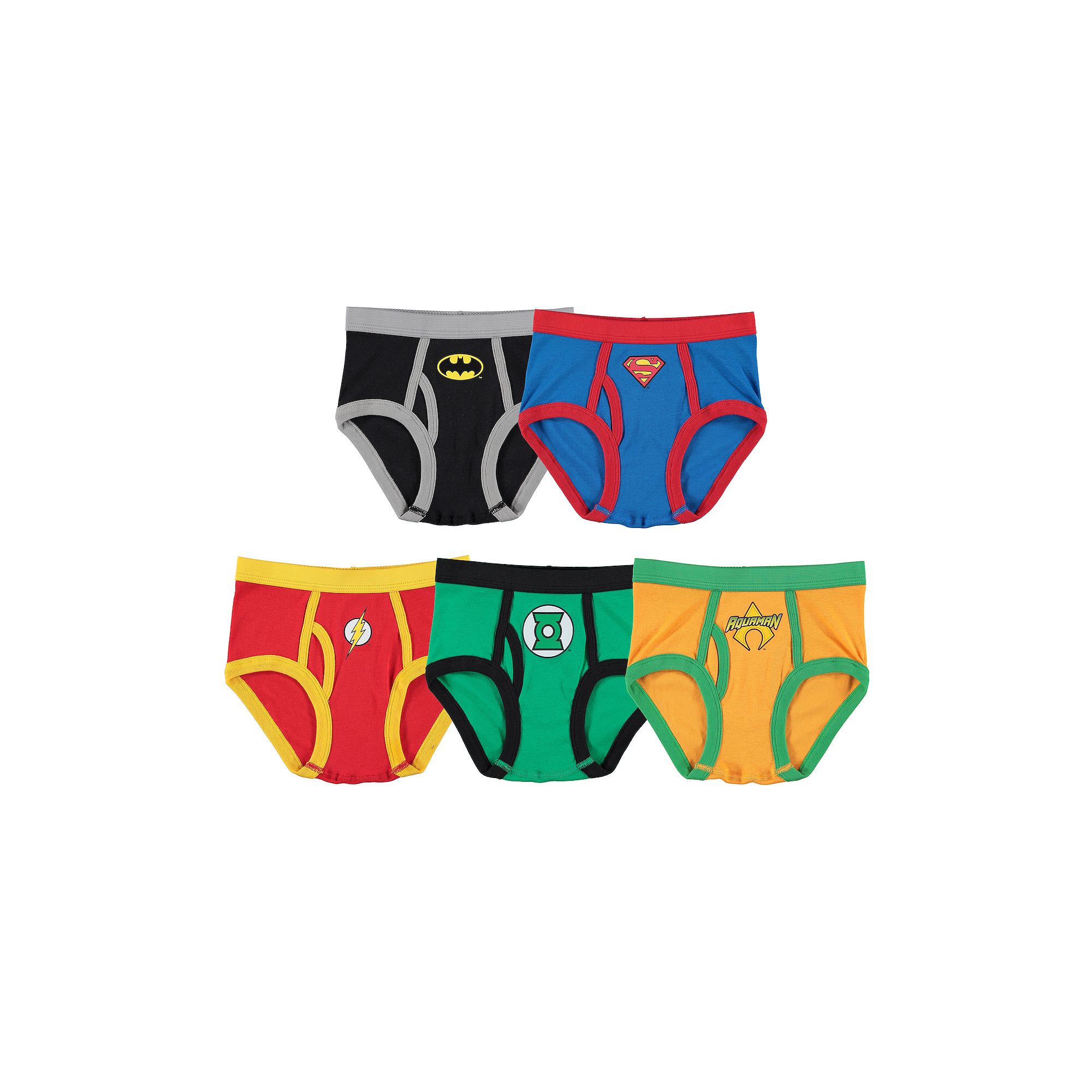 Boys 4-8 Justice League 5-Pack Briefs, Boys, Multicolor