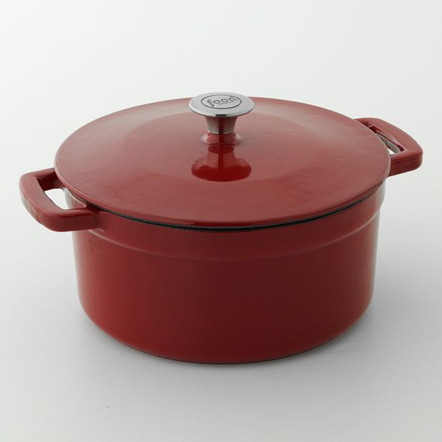 7-Quart Enameled Cast Iron Dutch Oven, Red Sold by at Home