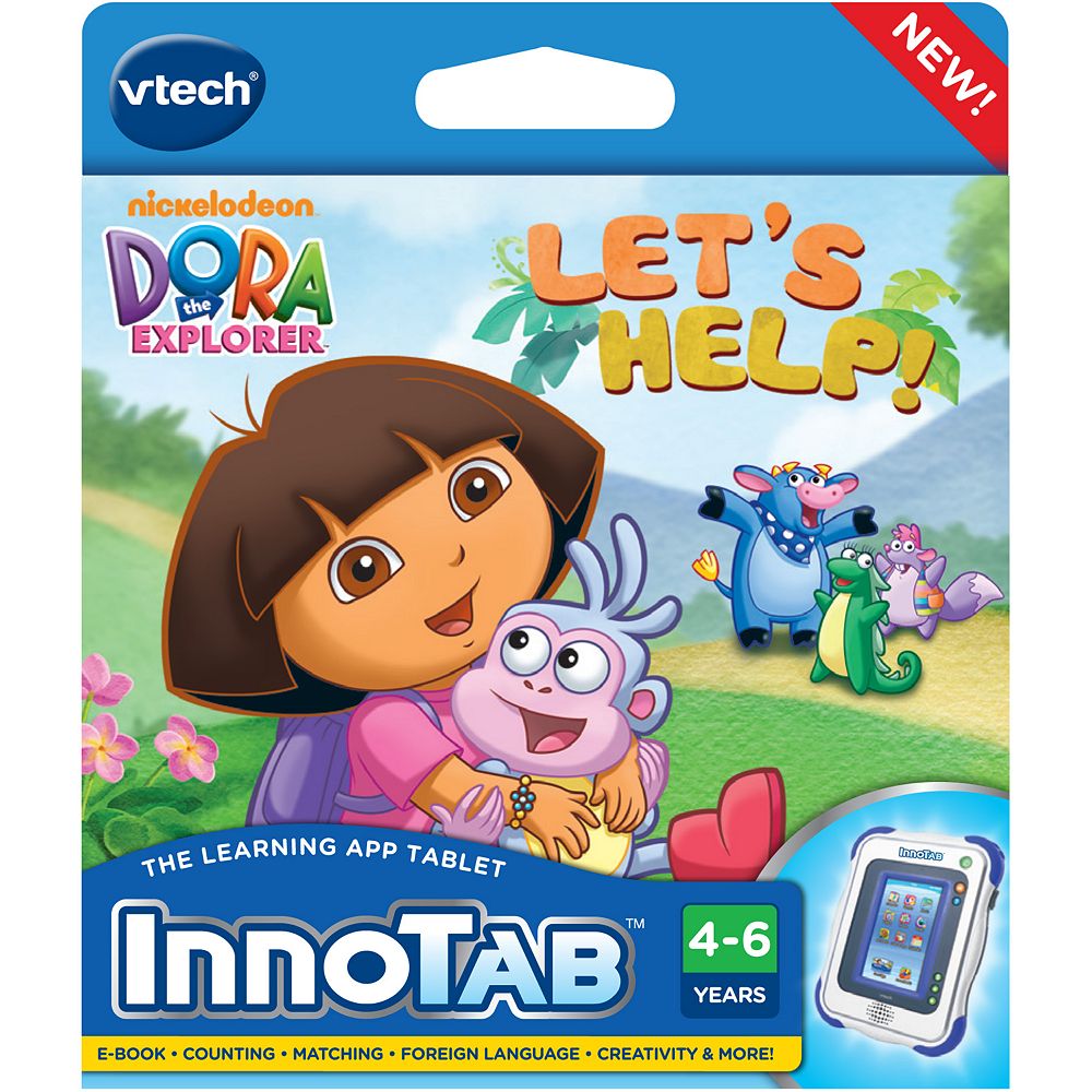 VTech Dora The Explorer InnoTab Learning App Tablet Game Cartridge Let's Help for sale online 