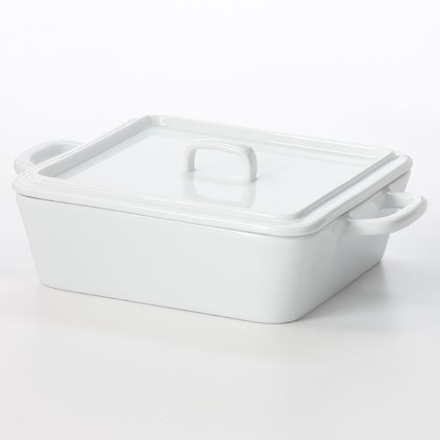 Food Network™ Porcelain 8.7-in. Square Covered Baking Dish