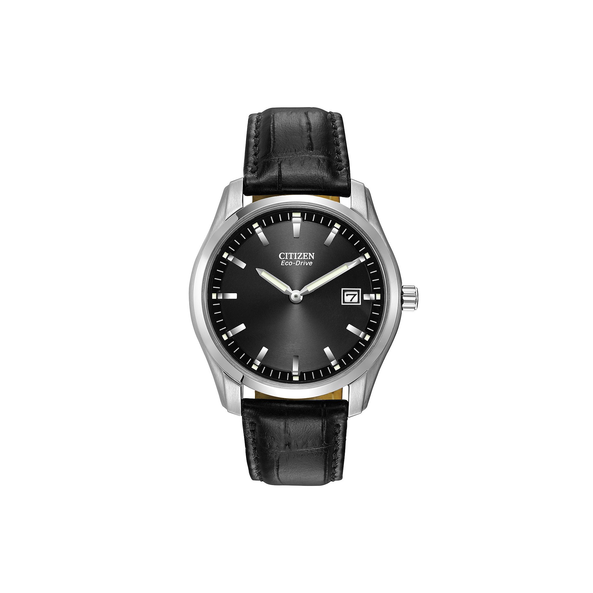 Citizen Eco-Drive Mens Leather Watch - AU1040-08E, Black