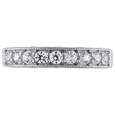 Stella Grace Sterling Silver Lab-Created White Sapphire Engagement Ring