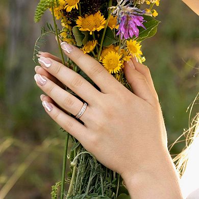 Stella Grace Sterling Silver Lab-Created White Sapphire Engagement Ring