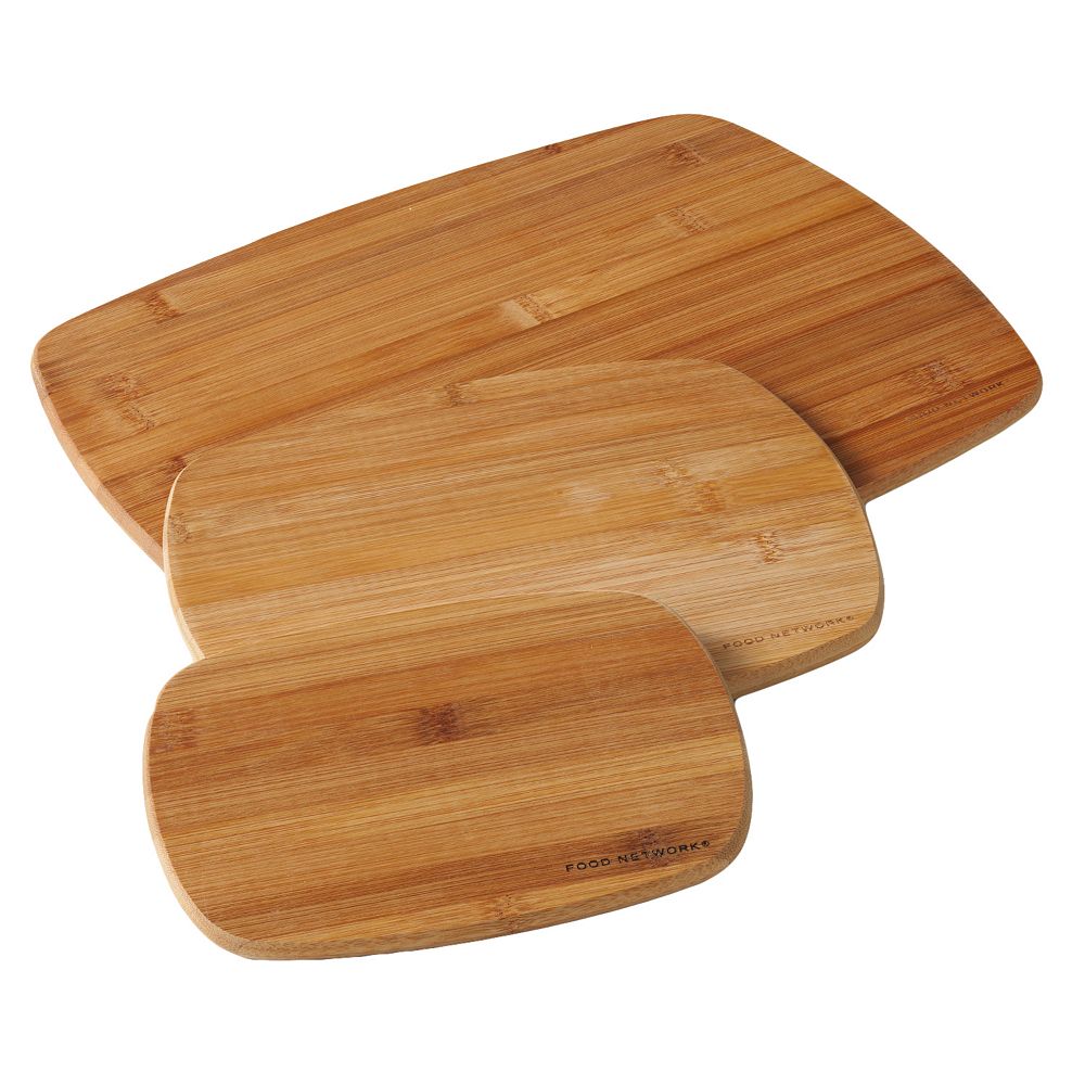 Vegetables 3 Piece Wooden Cutting Board Set for Meat Savisto Bamboo Chopping Boards Cheese & Bread 