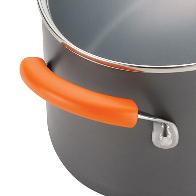 Rachael Ray Hard-Anodized Oval Sauté Pan Nonstick with Lid, 5-Quart