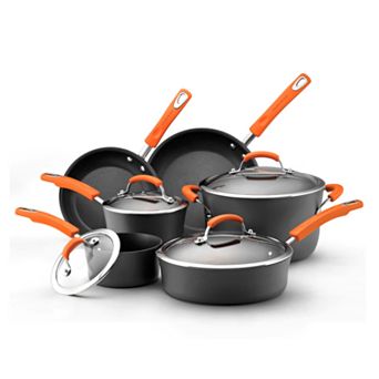 Rachael Ray® Brights Hard-Anodized Nonstick Cookware Pots and Pans Set, 10 pc
