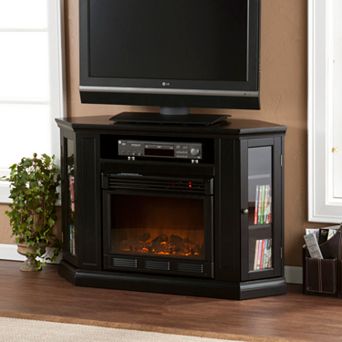 Abbey Convertible Media Console Electric Fireplace