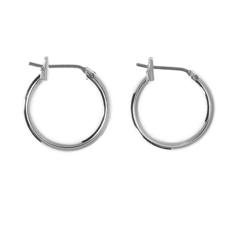 Napier Silver Tone Hoop Earrings, Womens, Grey