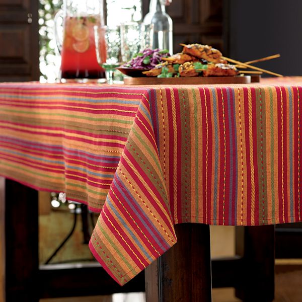 Awesome 60 x 102 oval tablecloth Bobby Flay Sangria Serape Tablecloth 60 X 102 Oblong