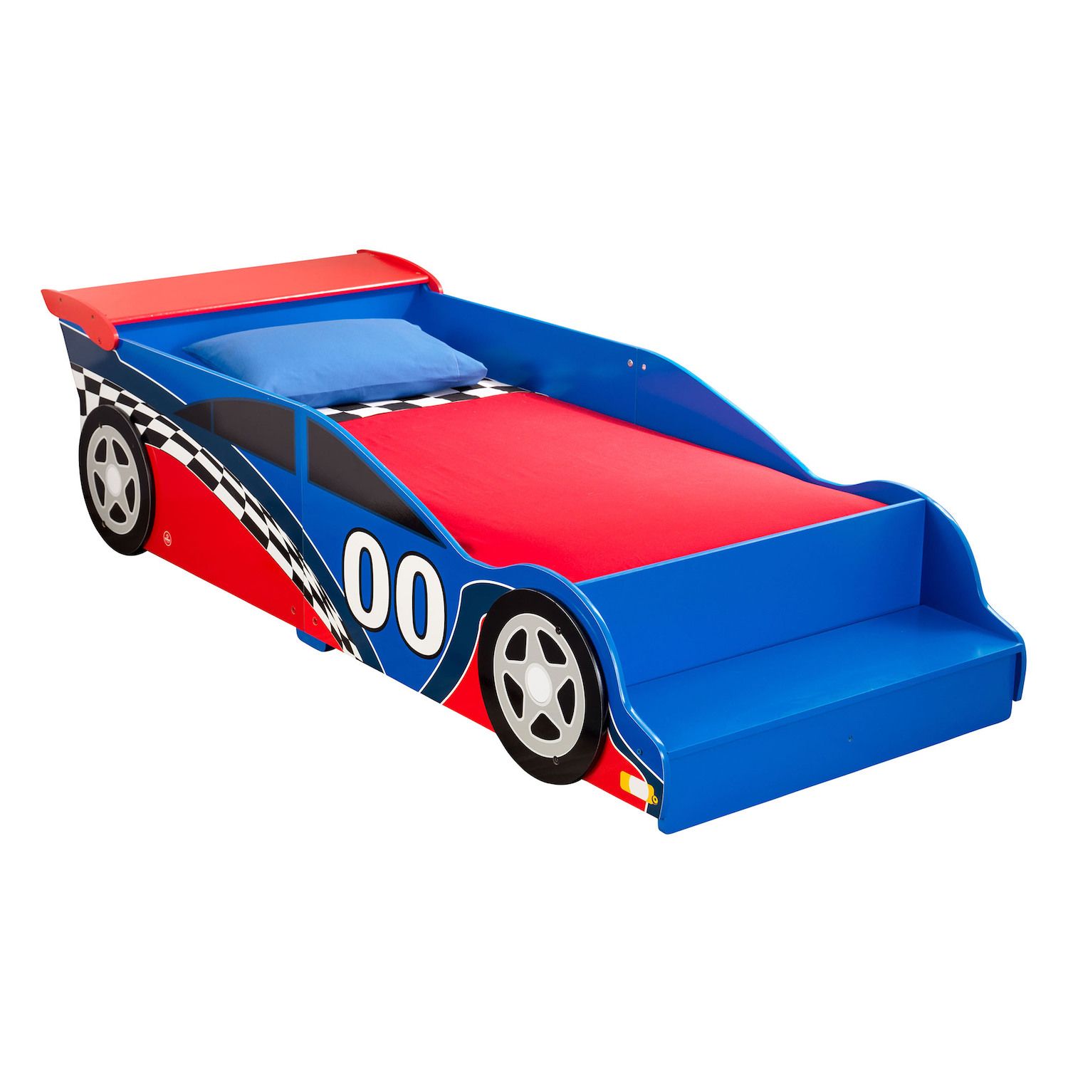 boys race car bed