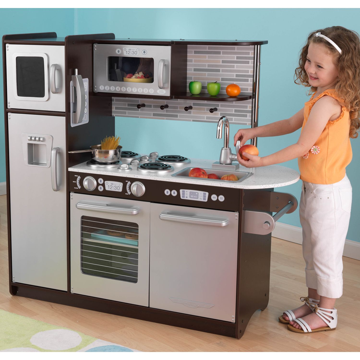 kidkraft espresso play kitchen