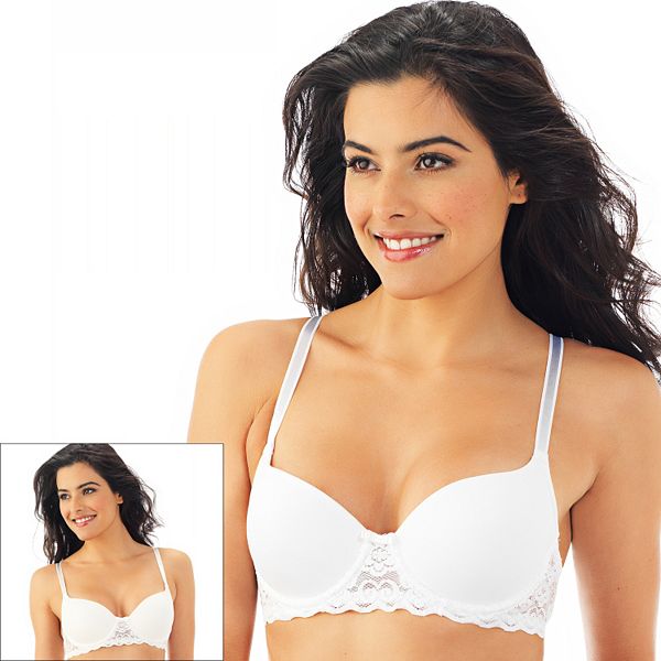 Lily of France Bras: Value 2-pk. Lace Convertible Push-Up Bra