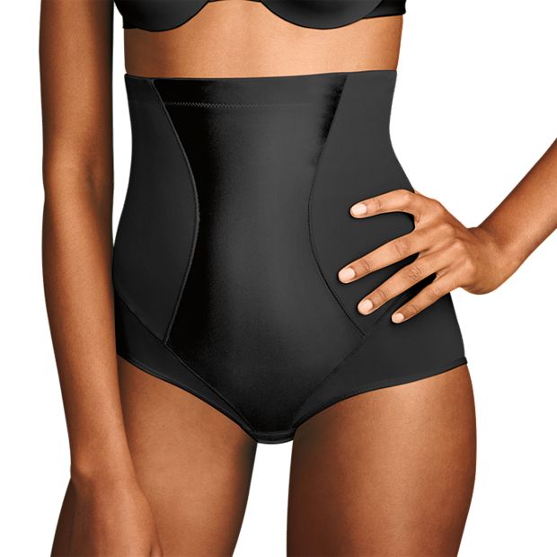 Flexees By Maidenform NWT! Black Shapewear Hi-Waist Brief Firm Control  Bottom