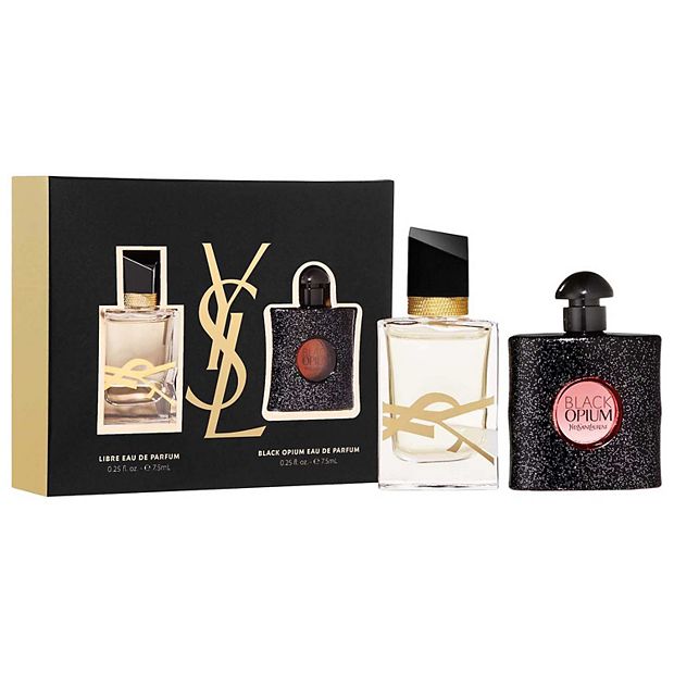 Yves Saint Laurent Black Opium Eau De Parfum Gift Set: Eau de Parfum Spray  ml + Mini Eau De Parfum Spray .ml + Mini Lipstick # .g 3pcs - Weee!