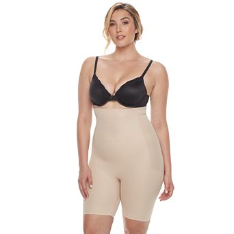 Naomi & Nicole® Firm Control Shapewear Plus Size Unbelievable Comfort High Waist Thigh Slimmer 7779