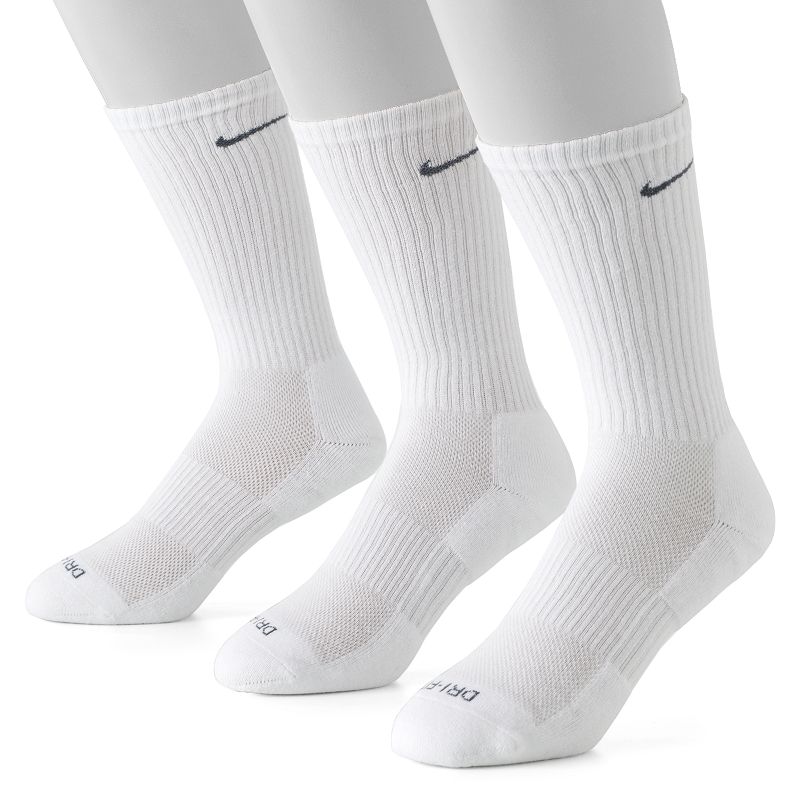 Men's Nike 3-pk. Dri-FIT Crew Socks, Size: 8-12, White | Shop Your Way ...