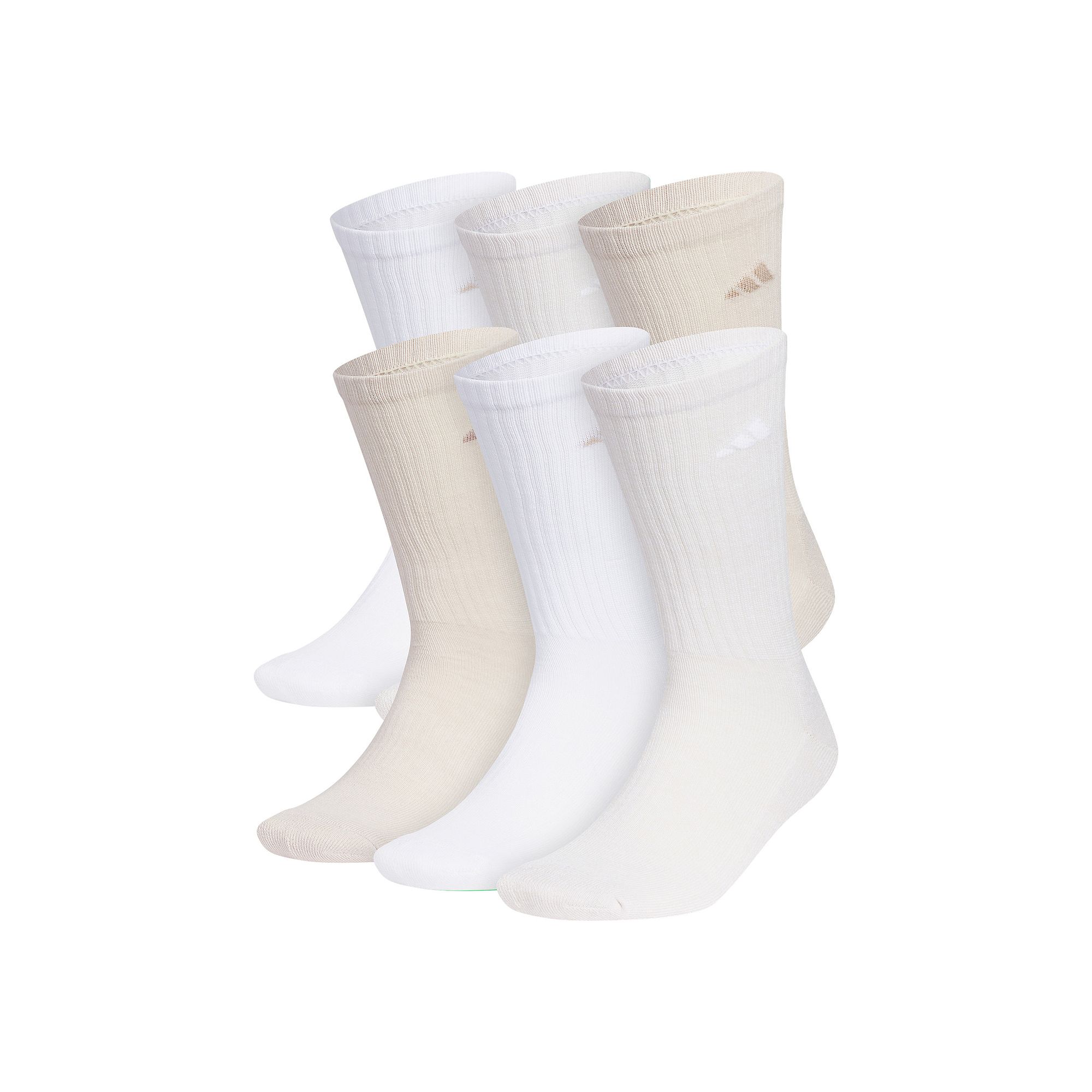 Mens adidas 6-pack Solid Color Athletic Cushioned Crew Socks, Size: 8-12, 