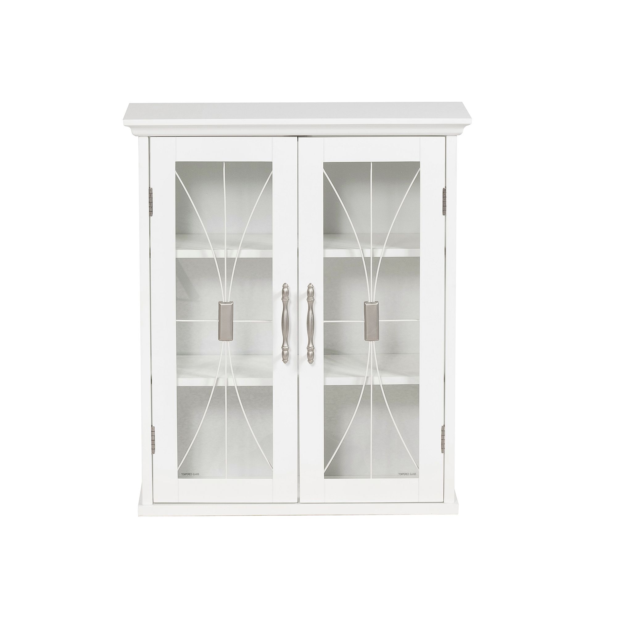 Elegant Home Fashions Rose Wall Cabinet, White