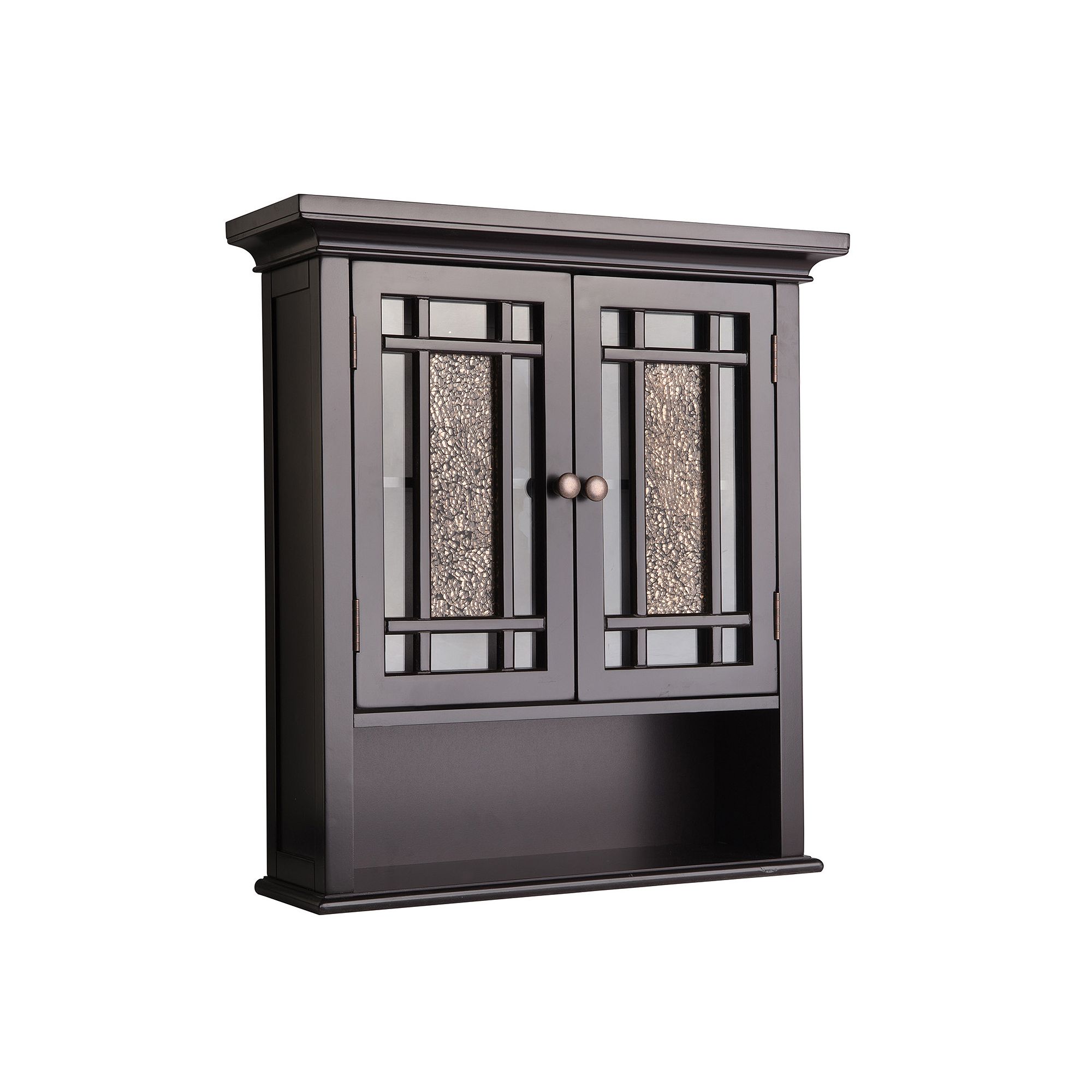 Elegant Home Fashions Windham Wall Cabinet, Brown