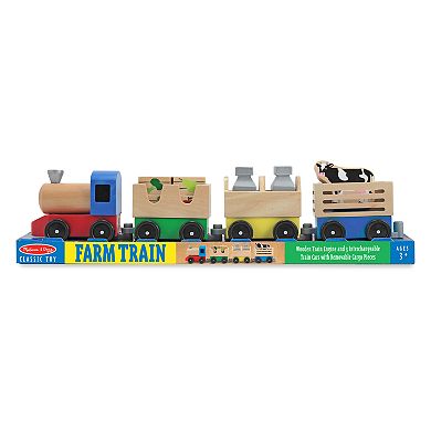 Melissa and Doug Wooden Farm Train Playset
