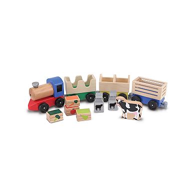 Melissa & Doug Wooden Farm Train Playset