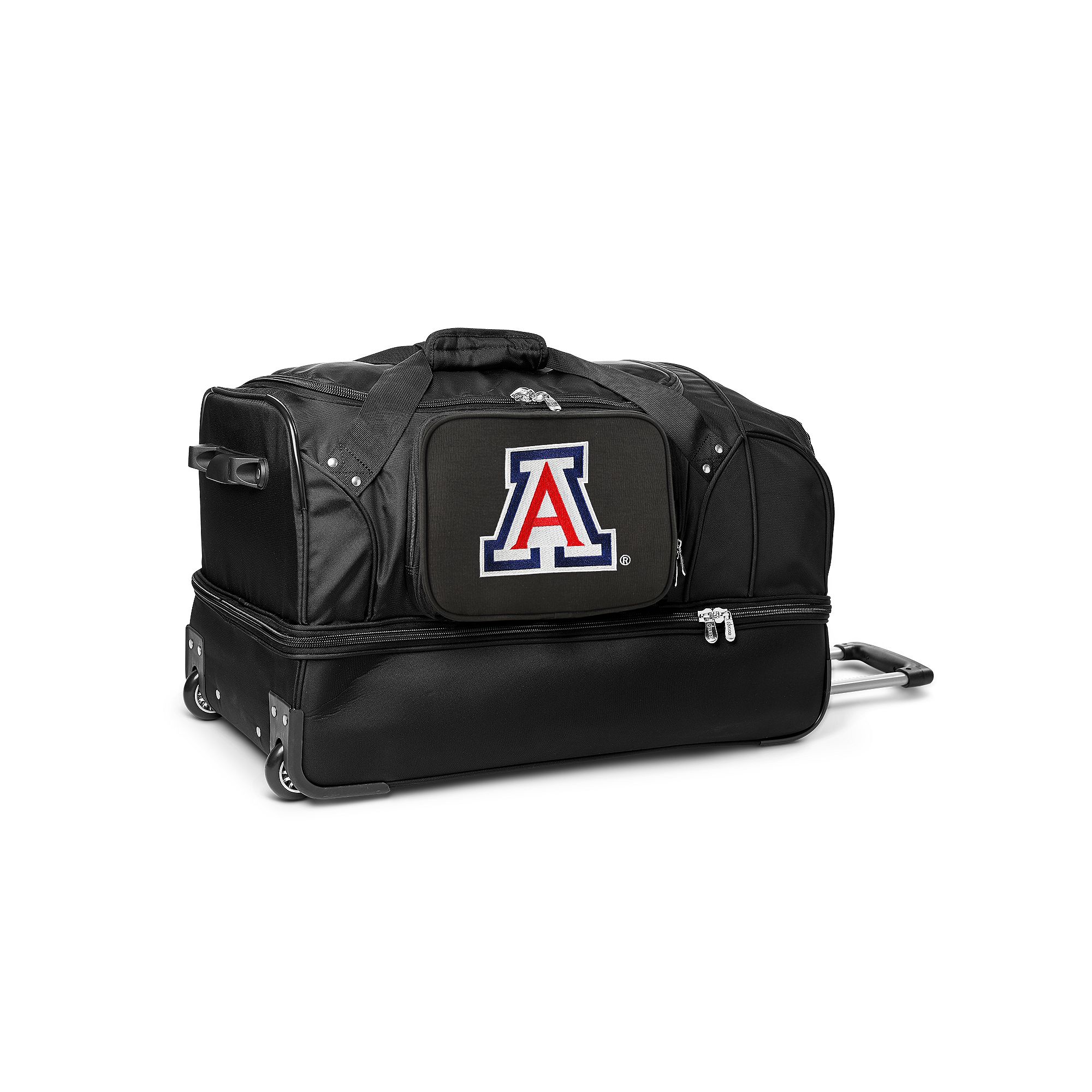 Arizona Wildcats 27-Inch Rolling Duffel Bag, Black