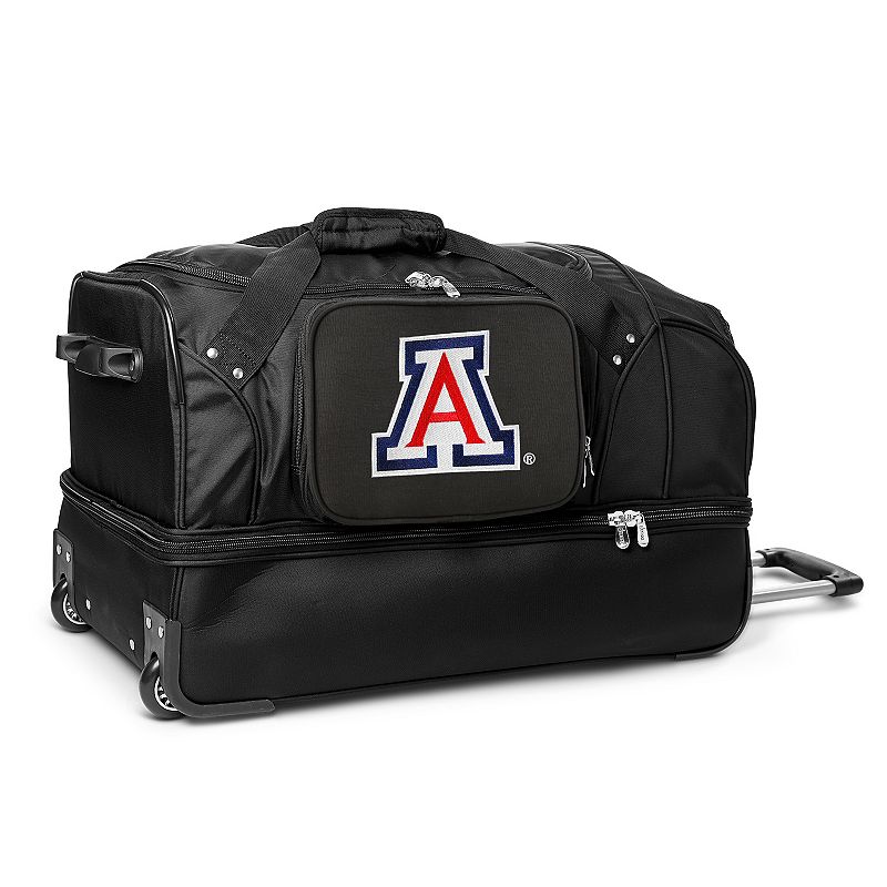 Arizona Wildcats 27-Inch Rolling Duffel Bag, Black