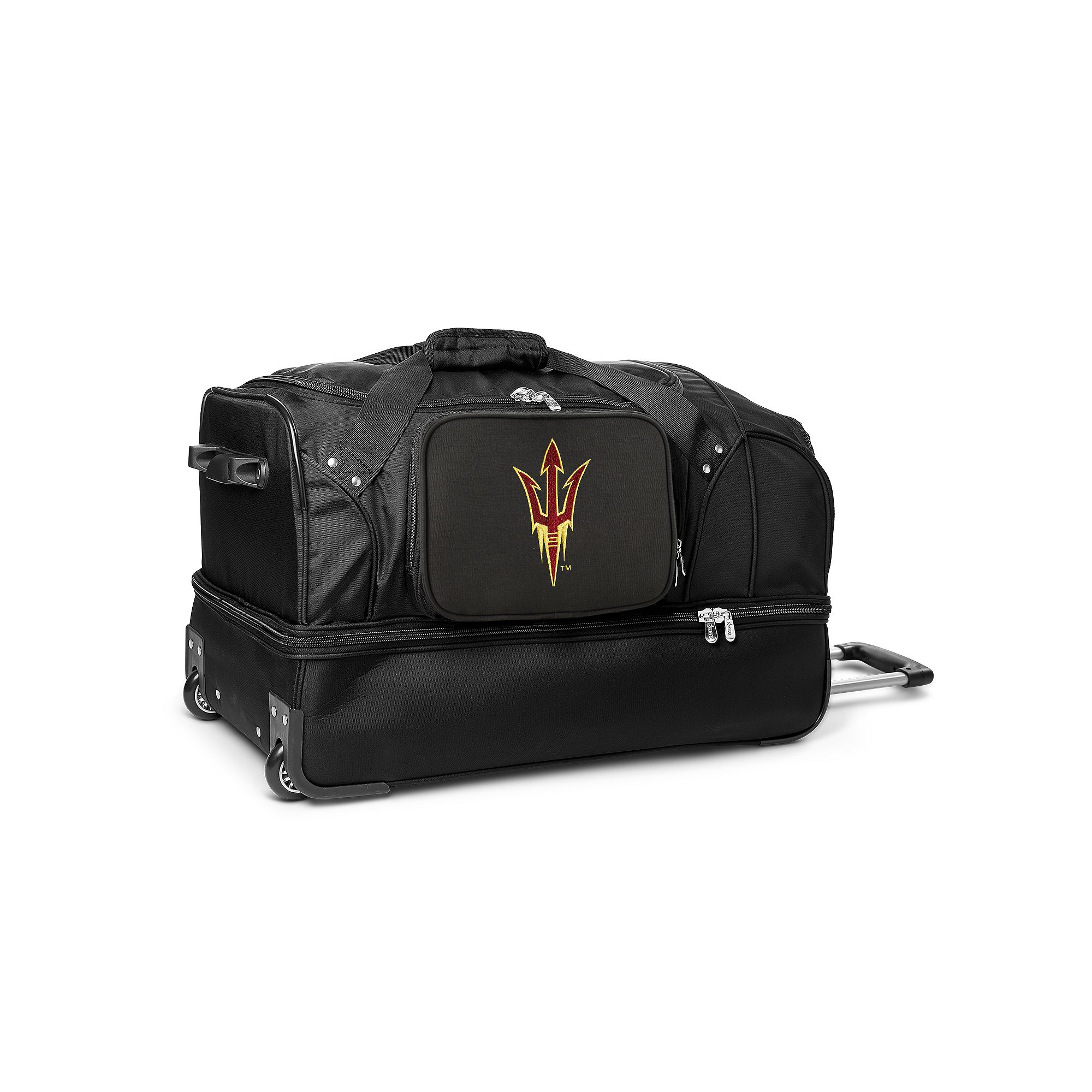 Arizona State Sun Devils 27-Inch Rolling Duffel Bag, Black